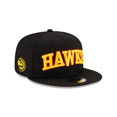 Atlanta Hawks Gorra | New Era NBA Statement Edition 9fifty Snapback Cap Mexico - Negros